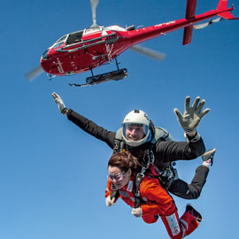 Fallschirm Tandemsprung Helikopter