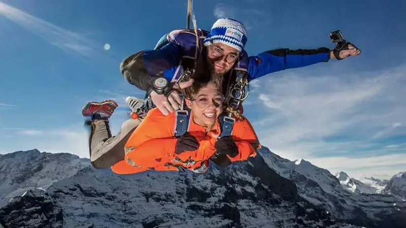Helikopter Tandemsprung Eiger